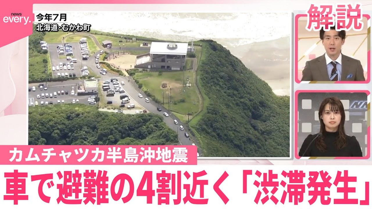 【解説】カムチャツカ半島沖地震の政府調査 車で避難の4割近くが「渋滞発生」と回答