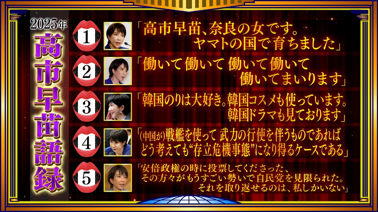 迷言暴言2025大総括！高市総理・中国・事件