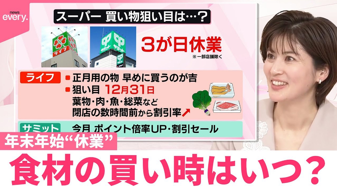 【なるほどッ！】広がる年末年始休み 食材の買い時は？