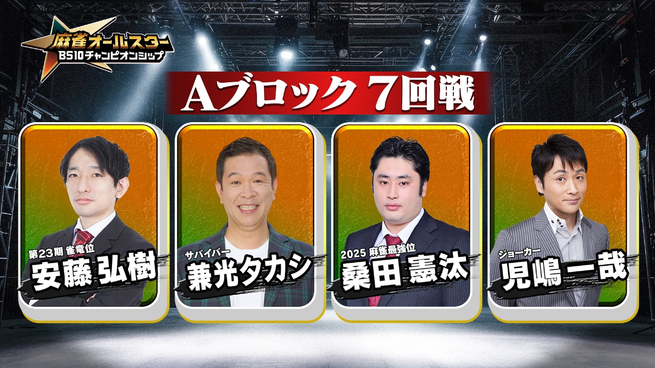 麻雀オールスター BS10チャンピオンシップ２０２６　Ａブロック７回戦