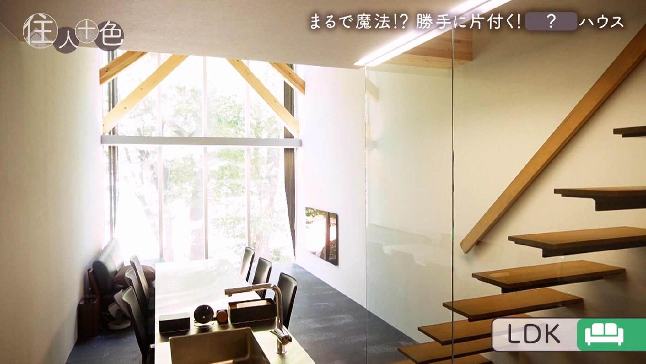 ＃790「大阪市内で公園借景を満喫！勝手に片付くV字型ハウス」