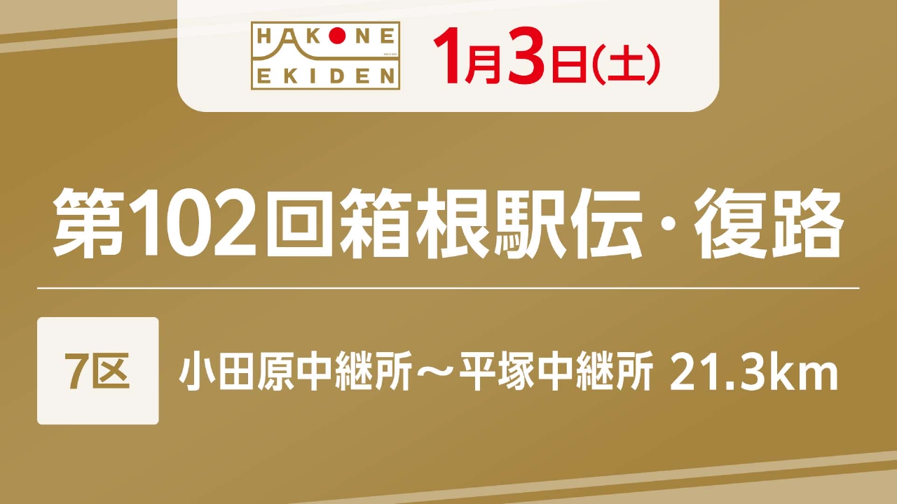 第102回箱根駅伝 復路7区