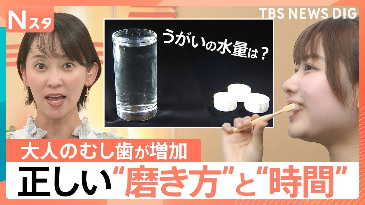 大人のむし歯が増加？正しい歯の磨き方【Nスタ】