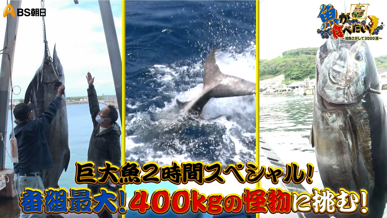 巨大魚2時間スペシャル！番組最大！400キロの怪物に挑む！
