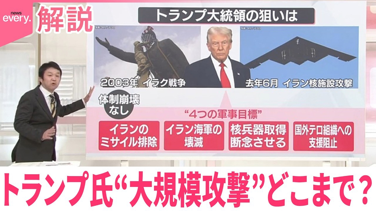 【解説】トランプ氏｢本気の攻撃を始めてすらいない｣ “大規模攻撃”どこまで？