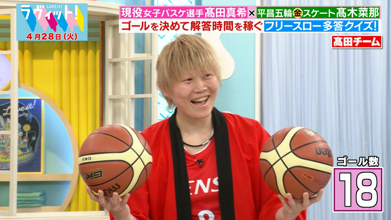 【4/28 後半】五輪バスケ銀！髙田真希VS小田フリースロー対決！