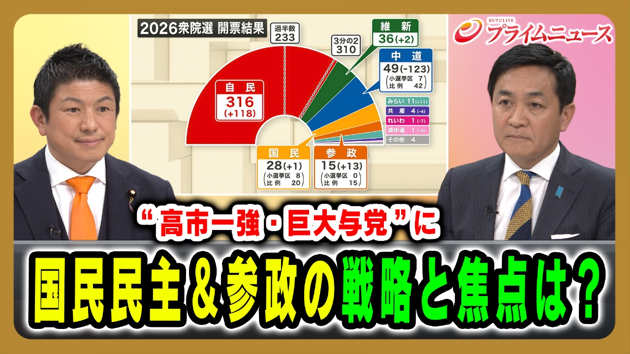 “高市一強・巨大与党”に国民民主＆参政の戦略と焦点は？