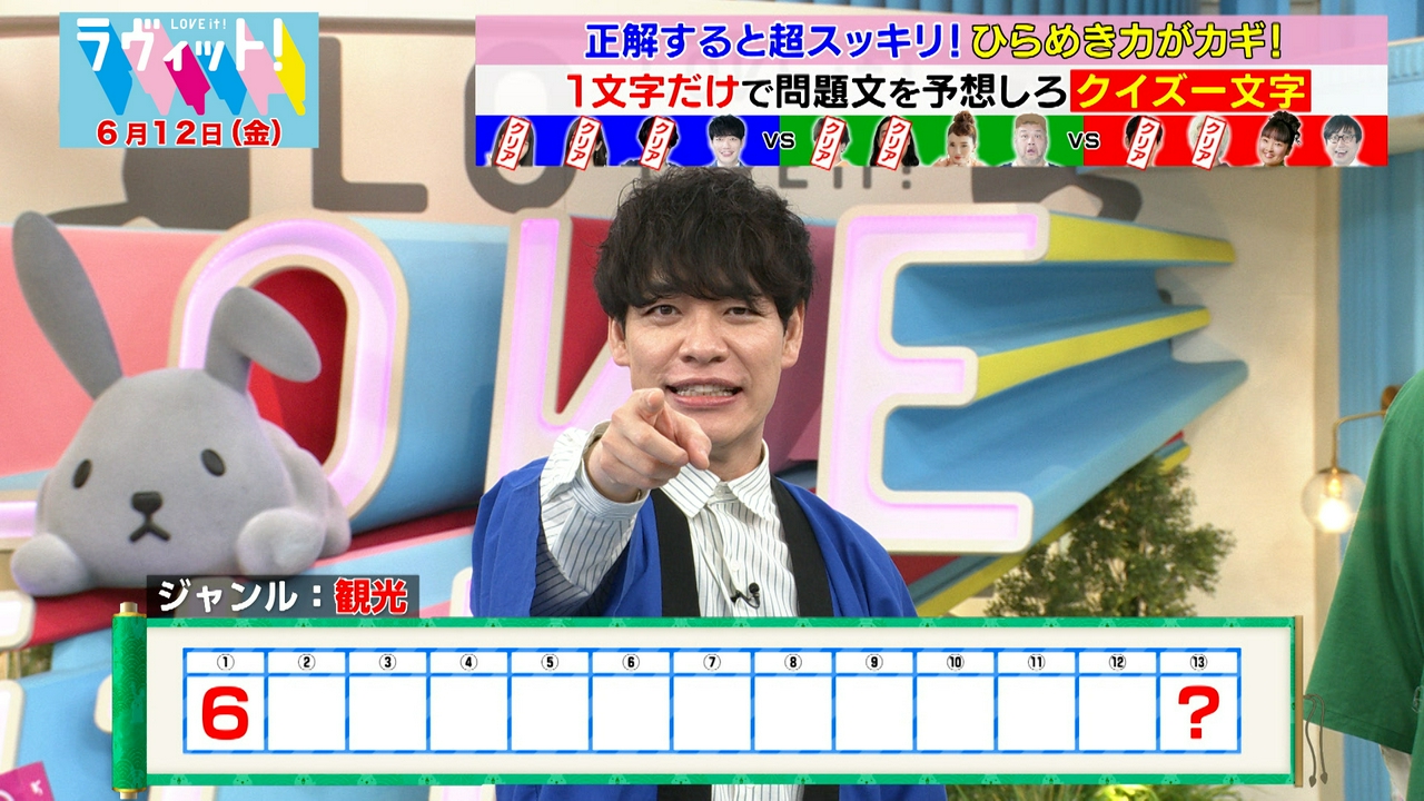 【6/12 後半】番組から重大発表＆白熱！問題文を予想する1文字クイズ