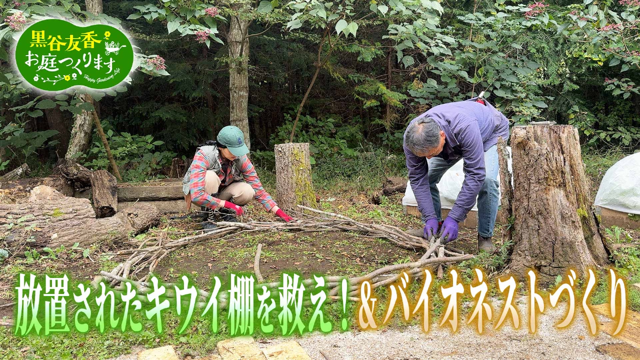 第43回「放置されたキウイ棚を救え！＆2代目バイオネストづくり！」