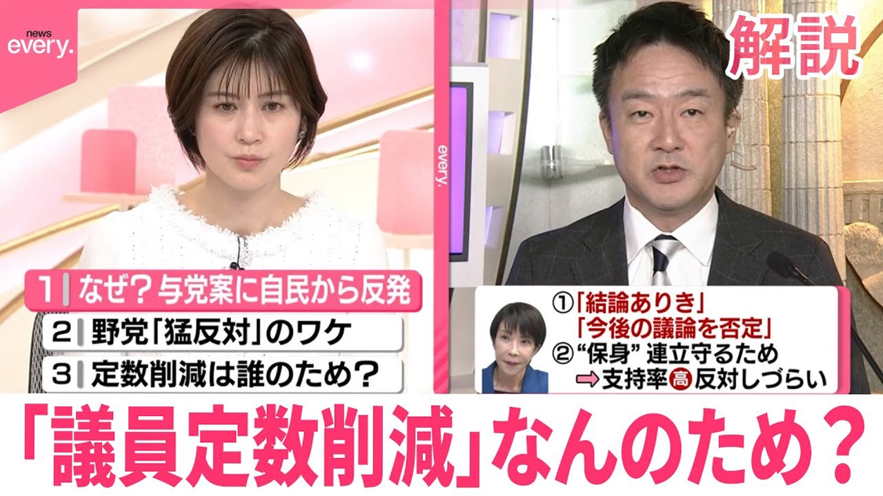【#みんなのギモン】野党「猛反対」自民からも反発 「議員定数削減」なんのため？