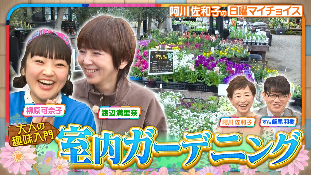 【渡辺満里奈＆柳原可奈子が室内ガーデニングに挑戦！】＆【出張ソウダネくん　IN昼カラオケ】