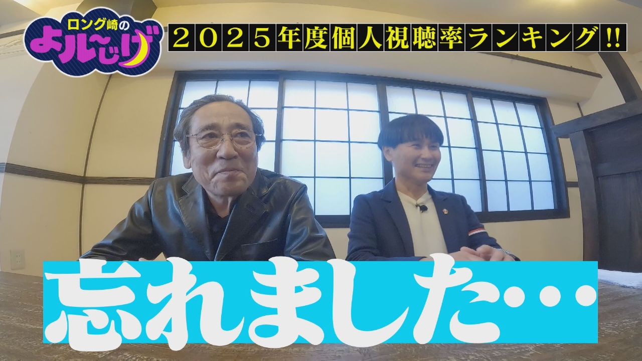 2025年度個人視聴率ランキング!! よル～じげ企画会議!!