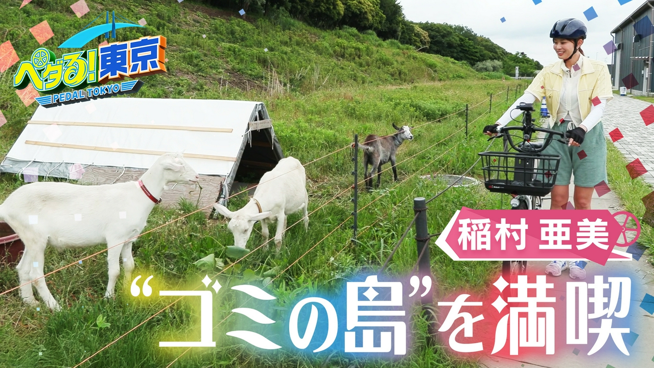 稲村亜美が東京を走る！“ゴミでできた島”を満喫