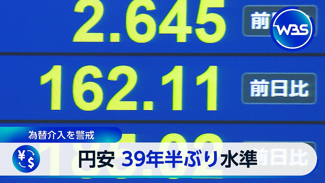 39年ぶり円安!1ドル162円で介入は?▼日本茶を守れ！