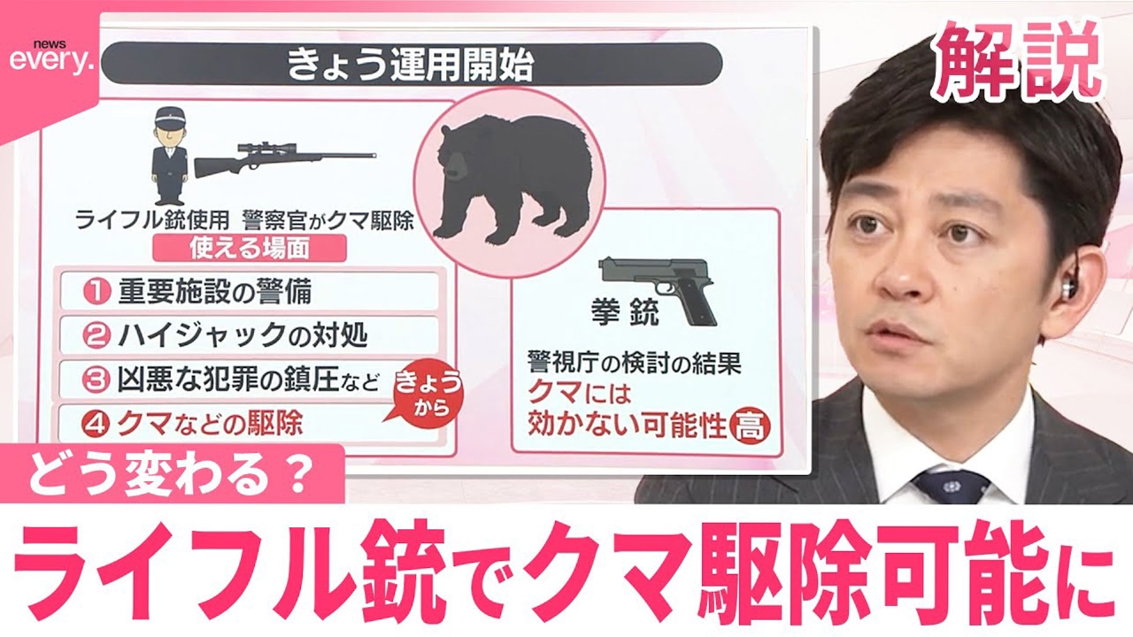 【#みんなのギモン】どう変わる？ 警察官がライフル銃でクマ駆除可能に