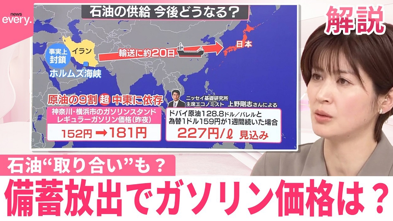 【解説】備蓄放出でガソリン価格どうなる アジア諸国で石油“取り合い”も？